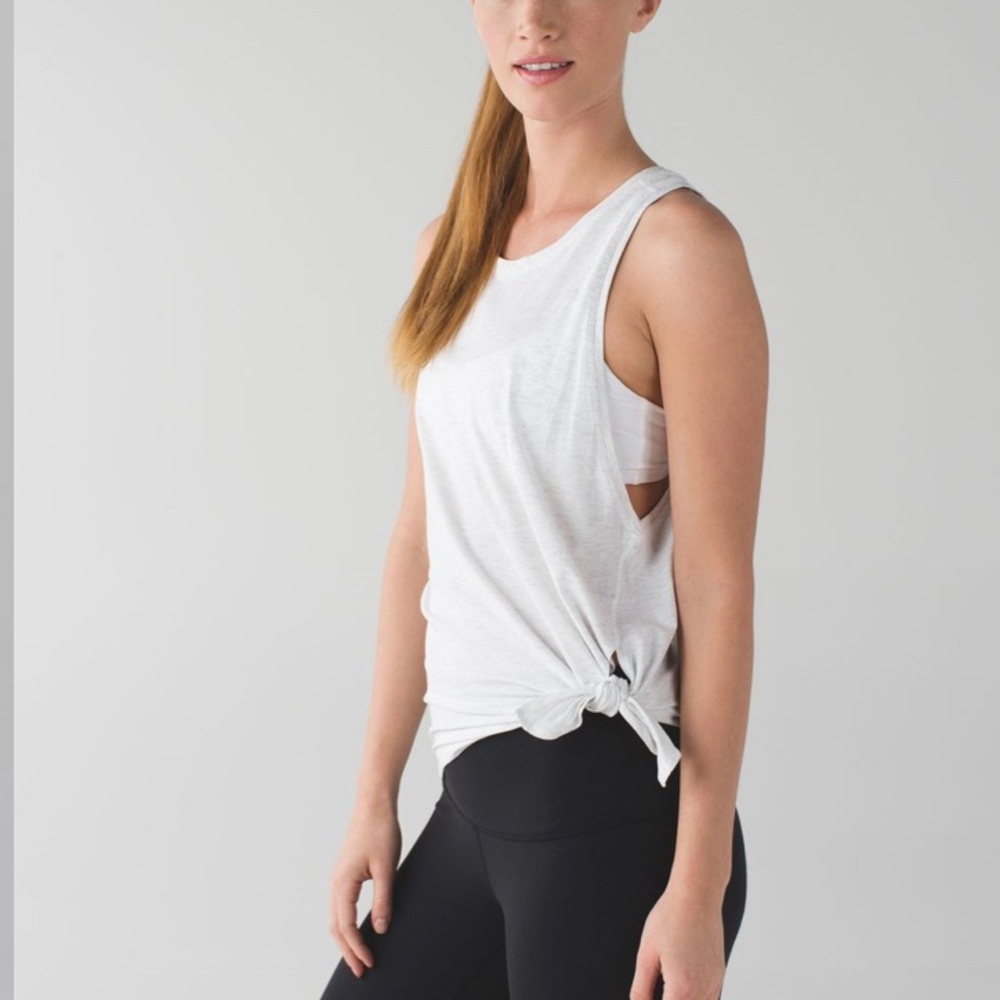 LULULEMON Grey Tie & Go Tank Top